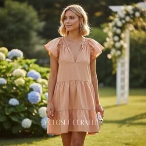A.L.C Harper Mini Dress 4 Orange